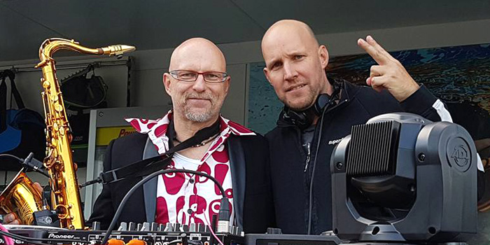 DJ Sonic Seven & Saxophonist Ingo Beer Photo Sonic Seven feat. Sax 'n Soul